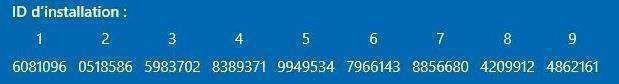 ID d'installation